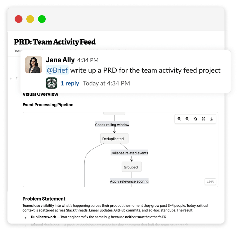 Brief generating a PRD with wireframes automatically