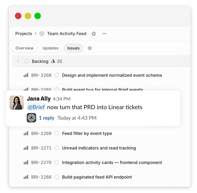 PRD converted to Linear and Jira tickets with one click